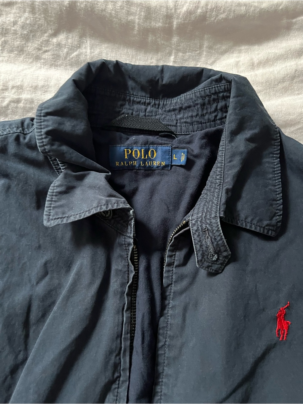 Polo by Ralph Lauren Navy Lightweight Harrington with Red Pony - Picture 2 of 4